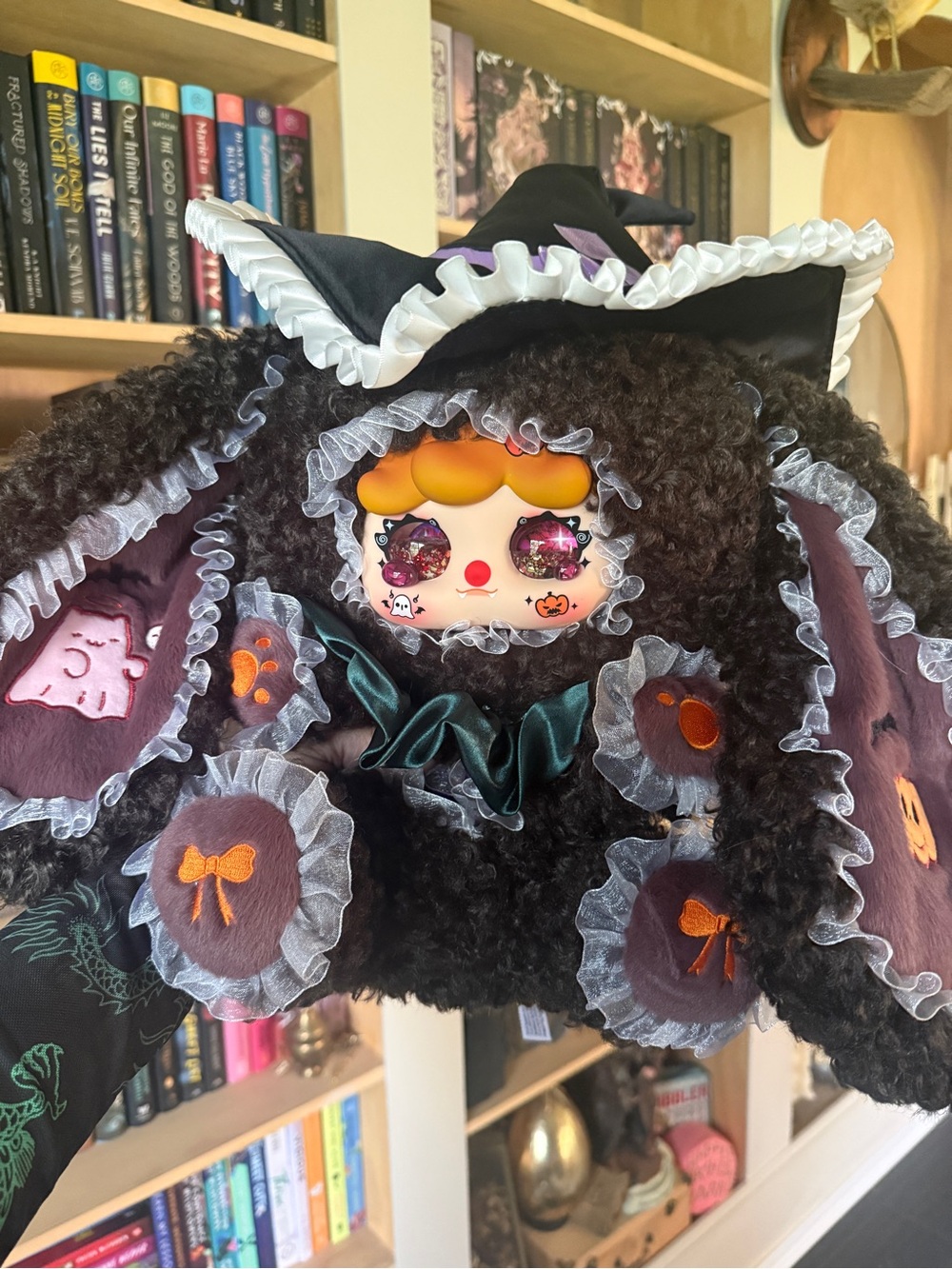 Migo 600% rare secret Halloween Witch Bunny Costume Plush Hat - Black & Purple